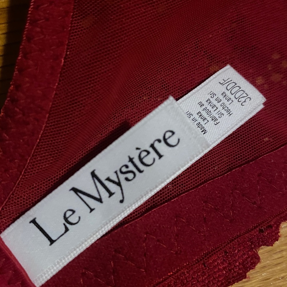 NEVER WORN NWOT Le Mystere Lace Plunge Bra in Red - Picture 8 of 8